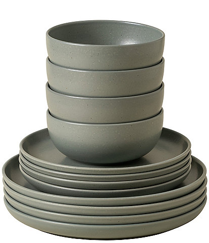 Costa Nova Pacifica Collection 12-Piece Dinnerware Set with Cereal Bowl