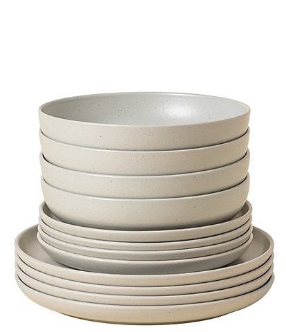Costa Nova Pacifica Collection 12-Piece Dinnerware Set with Pasta Bowl