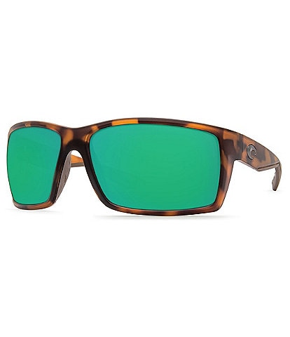 Costa Reefton Blackout Polarized Mirrored Glass Tortoise Rectangle Sunglasses