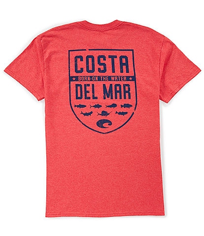 Costa Men's Shield Graphic Short-Sleeve Heathered T-Shirt