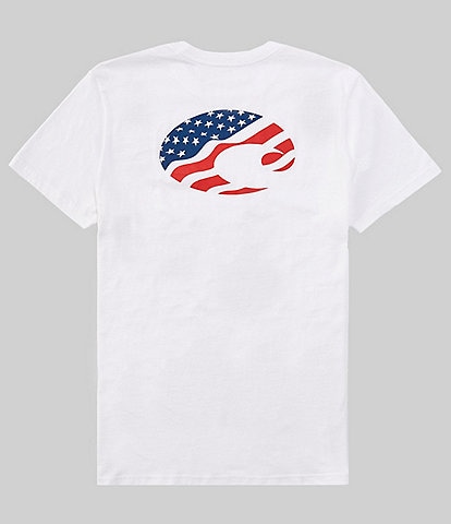 Costa Short Sleeve Americana #double;C#double; Wave Graphic T-Shirt