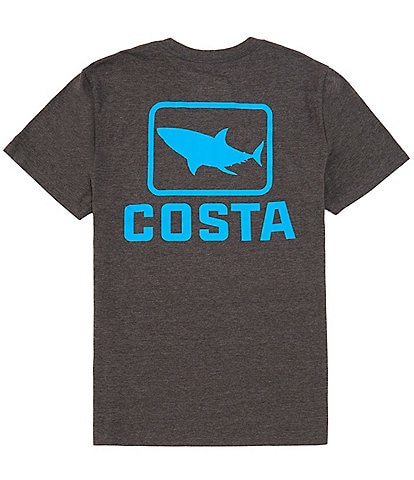 Costa Short Sleeve Classic Emblem Heathered T-Shirt