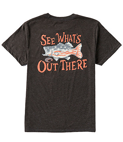 Costa Short Sleeve Freedom Bass Heathered Graphic T-Shirt