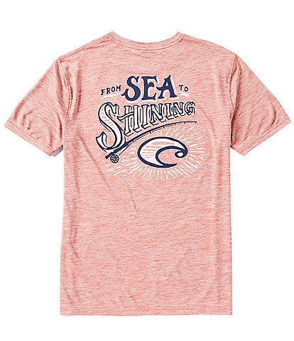 Costa Short Sleeve Tech Freedom Sea Americana Heathered T-Shirt