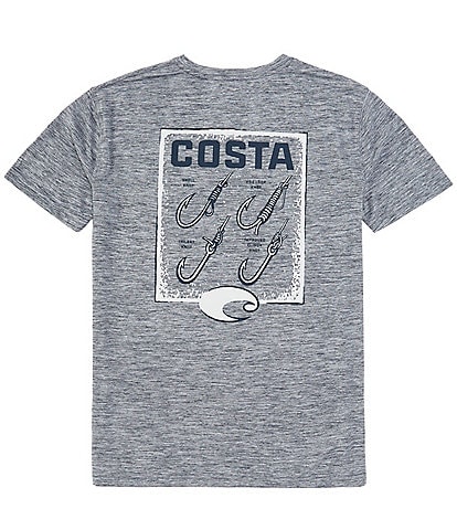 Costa Short Sleeve Tech How To Hooks Heathered Graphic T-Shirt