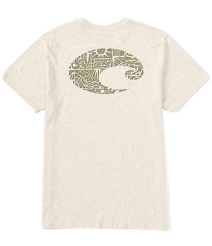 Costa Short Sleeve Tiki #double;C#double; Heathered Graphic T-Shirt