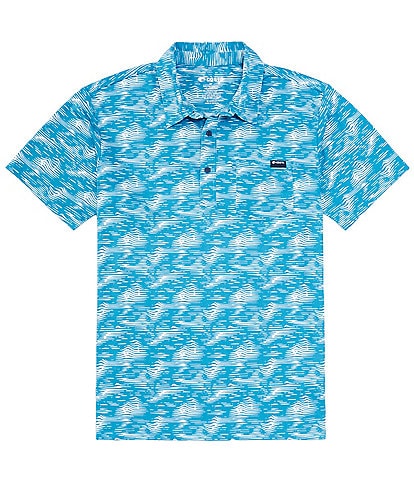 Costa Short Sleeve Voyager Printed Polo Shirt