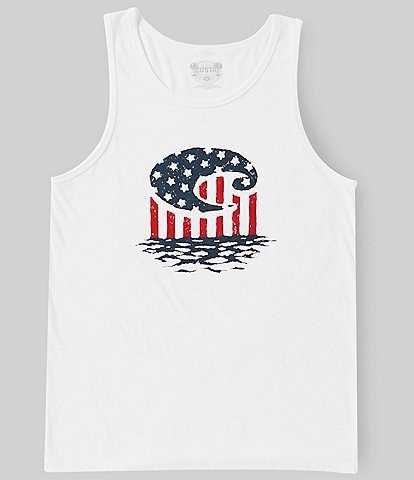 Costa Sleeveless Freedom Americana Graphic Tank Top