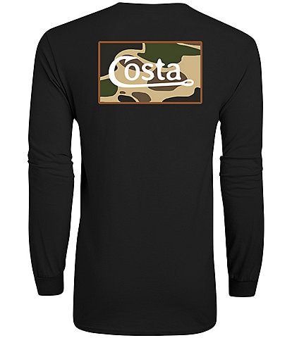 Costa The Hunt Camo Logo Graphic Long Sleeve T-Shirt