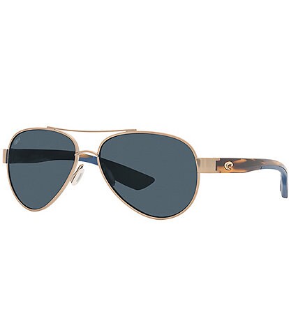 Costa Women's 6S4006 Loreto 56mm Pilot Polarized Sunglasses