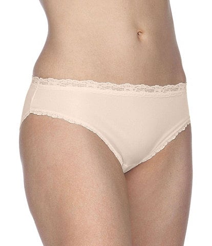 Cotillion Nylon Lace-Trim Bikini Panty