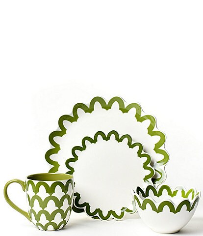 Coton Colors Arabesque Collection Scalloped 4-Piece Place Setting