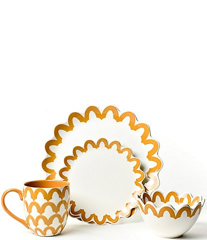 Coton Colors Arabesque Collection Scalloped 4-Piece Place Setting
