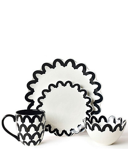 Coton Colors Arabesque Collection Scalloped 4-Piece Place Setting