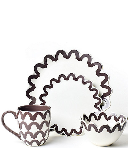 Coton Colors Arabesque Collection Scalloped 4-Piece Place Setting