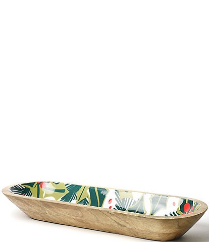 Coton Colors Balsam and Berry Holly Wooden Dough Bowl