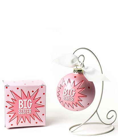 Coton Colors Bam Big Sister Glass Ornament With White Stand