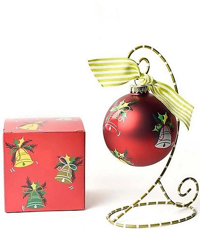 Coton Colors Christmas Bells Are Ring Glass Ornament With Stand