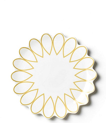 Coton Colors Deco Gold Scallop Salad Plates, Set of 4