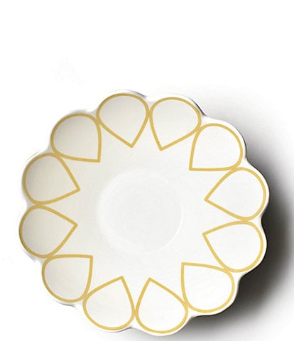 Coton Colors Deco Gold Scallop Serving Bowl
