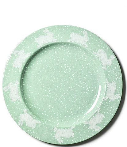 Coton Colors Easter Speckled Sage Rabbit Round Platter