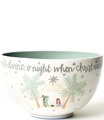 Coton Colors Fair Skin O Holy Night in Color Footed Bowl, 9"