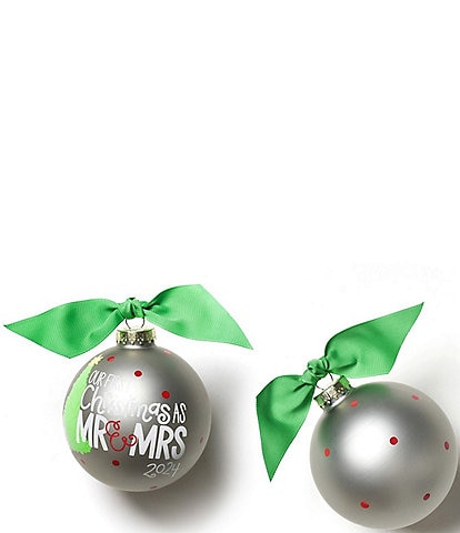 Coton Colors First Christmas as Mr. & Mrs. 2024 Glass Ornament