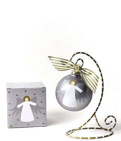Coton Colors Forever Angel Glass Ornament with Swirl Stand Set