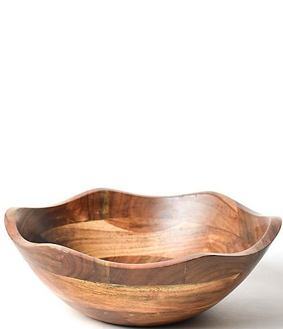 Coton Colors Fundamental Wood 11-inch Ruffle Bowl