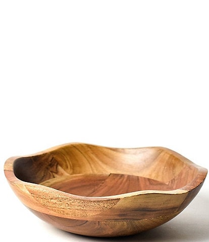 Coton Colors Fundamental Wood 9-inch Ruffle Bowl