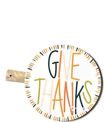 Coton Colors Give Thanks Dusk Wood Medium Round Serving Board