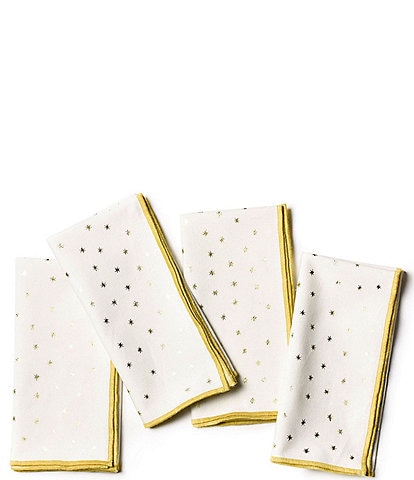 Coton Colors Gold Stars Napkins, Set of 4