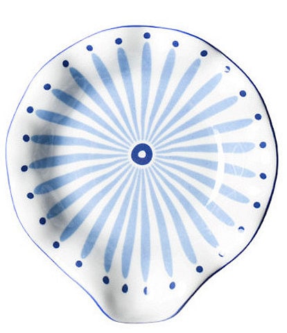 Coton Colors Iris Blue Burst Ruffle Spoon Rest