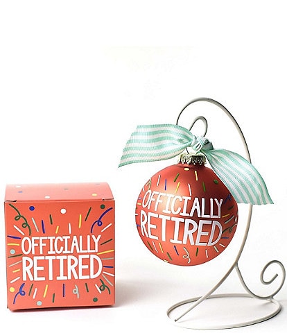 Coton Colors Officially Retired  Glass Ornament With White Stand