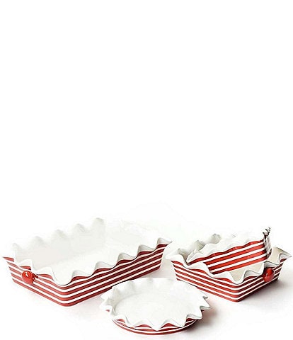 Coton Colors Red Stripe Collection Essential 4-Piece Bakeware Set