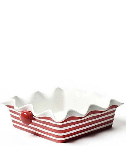 Coton Colors Red Stripe Collection Square 9.5#double; Casserole Dish
