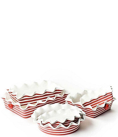 Coton Colors Red Stripe Core 6-Piece Bakeware Set