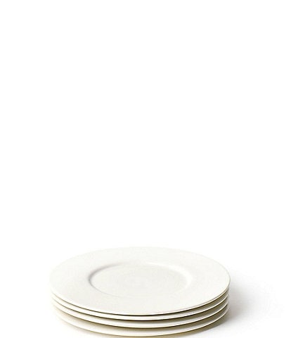 Coton Colors Signature White Collection Rimmed Salad Plates, Set of 4