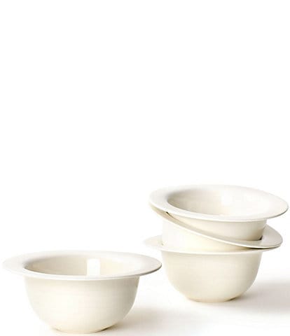 Coton Colors Signature White Collection Rimmed Small Bowls, Set of 4