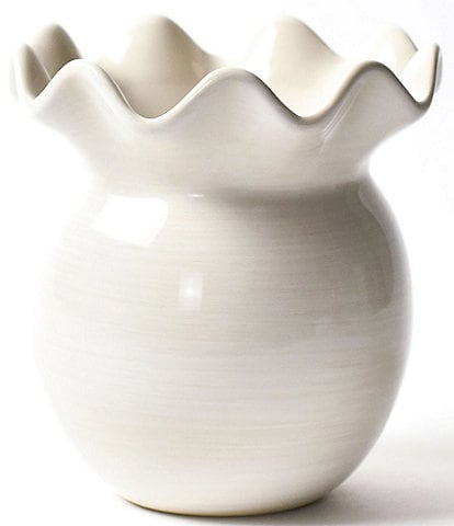Coton Colors Signature White Ruffle Vase