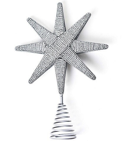 Coton Colors Silver Beaded Star Large Tree Topper