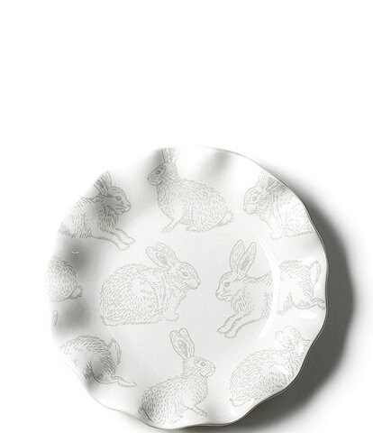 Coton Colors Pastel Speckled Rabbit Ruffle 8#double; Salad Plate