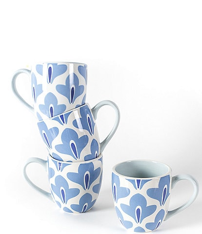 Coton Colors Iris Blue Sprout Mug Set of 4