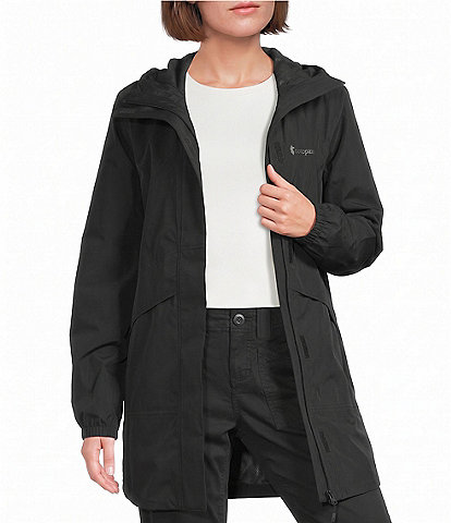 Cotopaxi Rayu Hooded Curved Hem Zip Front Rain Parka