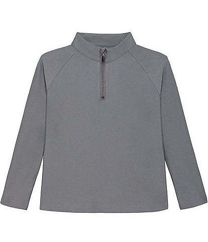 Courtside Kids Boys Long Sleeve Grey Quarter Zip Pullover