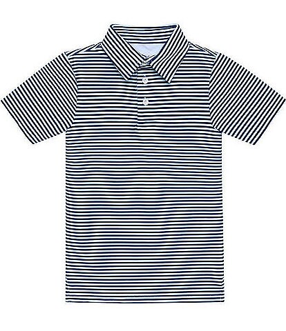 Courtside Kids Boys Short Sleeve Thin Stripe Polo