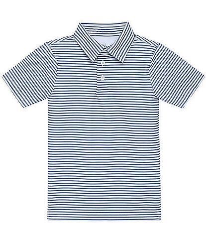 Courtside Kids Boys Short Sleeve Thin Stripe Polo