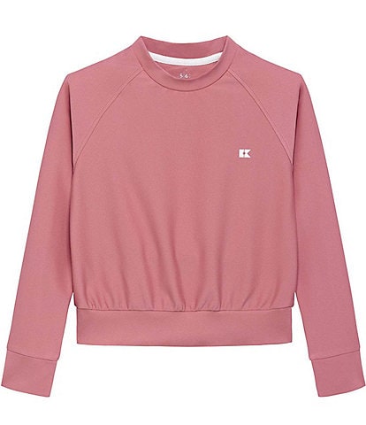 Courtside Kids Girls Long Sleeve Graphic Logo Pullover
