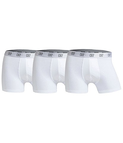 CR7 Basic Cotton Blend 3.5#double; Inseam Trunks 3-Pack