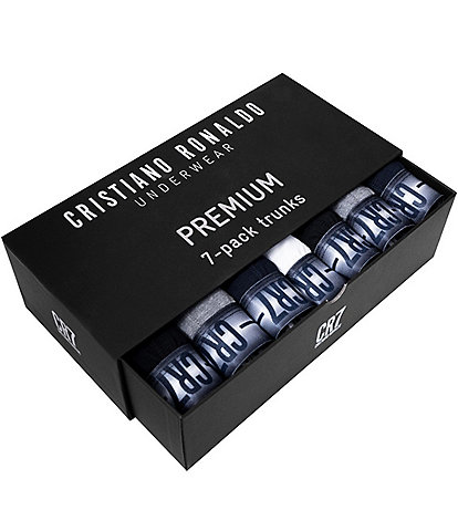 CR7 Cotton Blend 3.5#double; Inseam Premium Trunks 7-Pack Giftbox